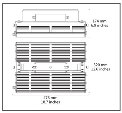 LED High Bay Light dimensions: